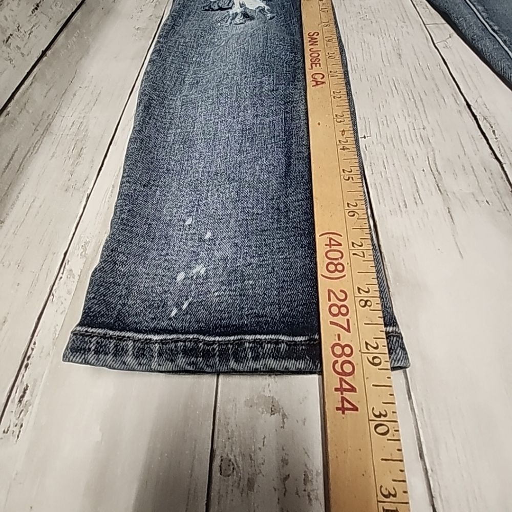 Judy Blue Boyfriend Fit Jeans - Ripped Ultra Distressed Stretchy Size 7/28 - Picture 13 of 15